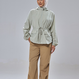 Ruby Pleated Track Pants in Brown