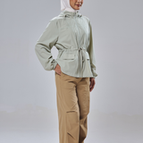 Ruby Pleated Track Pants in Brown