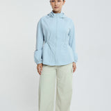 Sophia Aeroshade Cinched Windbreaker in Dusty Blue