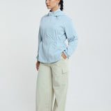 Sophia Aeroshade Cinched Windbreaker in Dusty Blue
