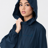 Neo Windbreaker Top in Charcoal Blue