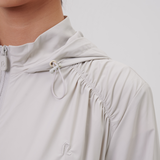 Nyla Cinched Windbreaker in Light Grey