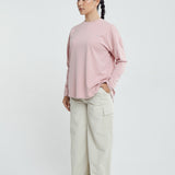 Jennie Basic Oversized Top in Dusty Pink