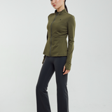 Eva Flexform Fitted Jacket in Dark Olive