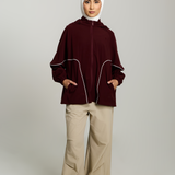 Talia Dynamic Windbreaker in Burgundy