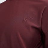 Lily Basic Ribbed Top in Maroon