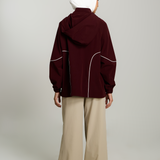 Talia Dynamic Windbreaker in Burgundy