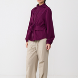 Neo Windbreaker Top in Aubergine