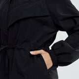 Lara Aeroshade Cinched Windbreaker in Black