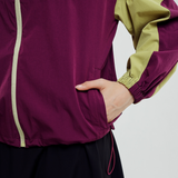 Renata Tri-Colour Windbreaker in Aubergine
