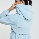 Sophia Aeroshade Cinched Windbreaker in Dusty Blue