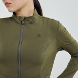Eva Flexform Fitted Jacket in Dark Olive
