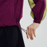 Renata Tri-Colour Windbreaker in Aubergine