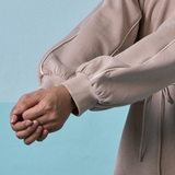 Hera Adjustable Waist Hoodie in Taupe