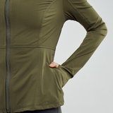 Eva Flexform Fitted Jacket in Dark Olive