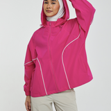 Talia Dynamic Windbreaker in Fuchsia Pink
