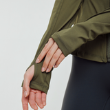 Eva Flexform Fitted Jacket in Dark Olive