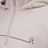 Cleo Adjustable Side Ruched Hoodie in Oat