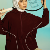 Talia Dynamic Windbreaker in Burgundy