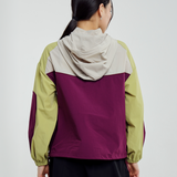 Renata Tri-Colour Windbreaker in Aubergine