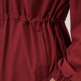 Nyla Cinched Windbreaker in Brick Red