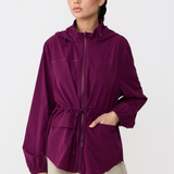 Neo Windbreaker Top in Aubergine