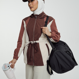 Naya Tri-Colour Windbreaker in Dark Brown