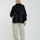 Talia Dynamic Windbreaker in Black