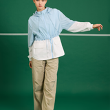 Iris Adjust-fit Windbreaker Blue White