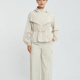 Lara Aeroshade Cinched Windbreaker in Stone