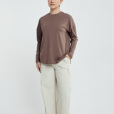 Jennie Basic Oversized Top in Dusty Mocha