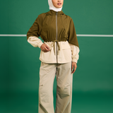 Iris Adjustfit Windbreaker Olive & Light Beige