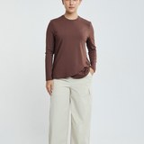 Audrey Active Top in Dark Brown