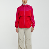 Sasha Tri-Colour Windbreaker in Fuchsia