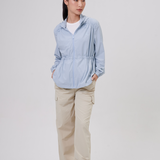 Nyla Cinched Windbreaker in Sky Blue