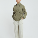 Sophia Aeroshade Cinched Windbreaker in Warm Olive