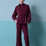 Hera Adjustable Waist Hoodie in Maroon