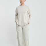 Jennie Basic Oversized Top in Oat