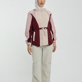 Naya Tri-Colour Windbreaker in Beige