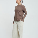 Selena Basic Top in Brown