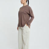 Jennie Basic Oversized Top in Dusty Mocha