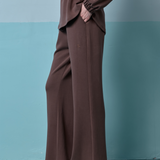Edith Bootcut Pants in Dark Brown