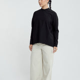 Lily Basic Ribbed Top in Black