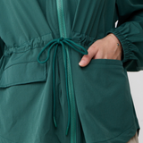 Neo Windbreaker Top in Forest Green