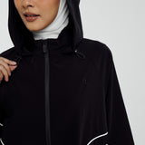 Talia Dynamic Windbreaker in Black