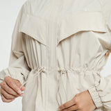 Lara Aeroshade Cinched Windbreaker in Stone