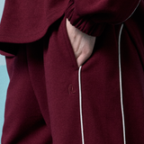 Thea Straight Cut Pants in Maroon