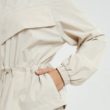 Lara Aeroshade Cinched Windbreaker in Stone
