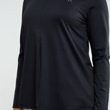 Hailey Running Top Hoodie in Black