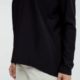 Lily Basic Ribbed Top in Black